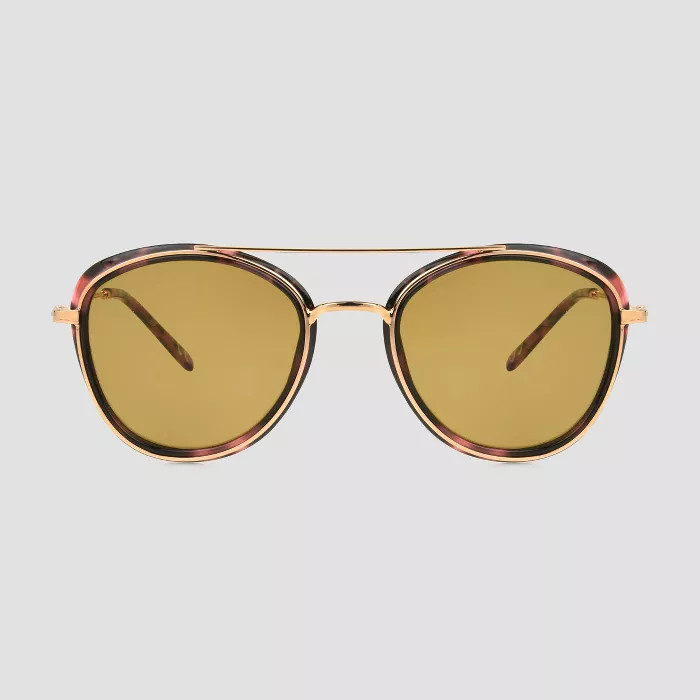 Women's Aviator Plastic Metal Combo Sunglasses - A New Day™ | Target