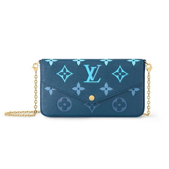 Louis Vuitton Felicie Blue Monogram Bag | Poshmark