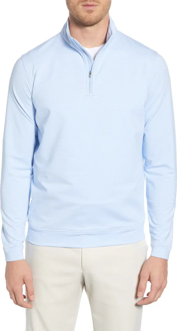 Peter Millar Perth Stripe Quarter Zip Performance Pullover | Nordstrom | Nordstrom