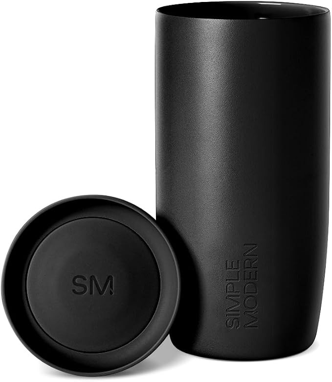 Simple Modern Insulated Travel Coffee Mug 360° Lid | 16oz | Black | Amazon (US)