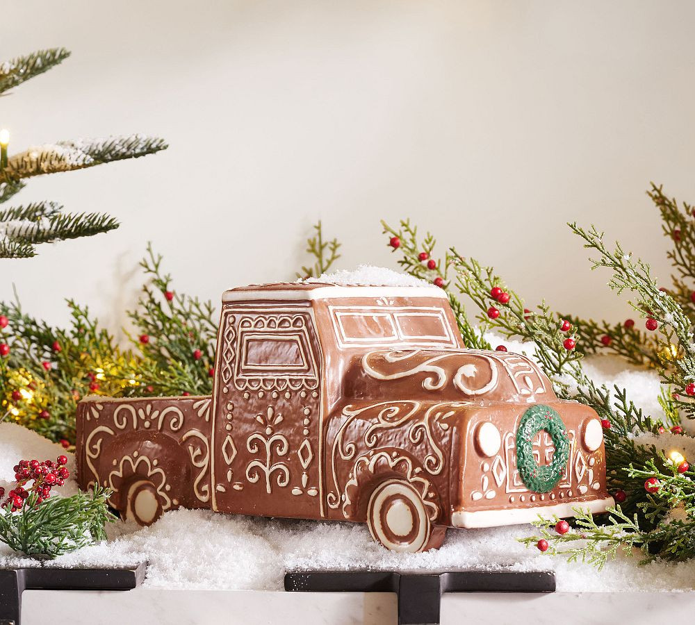 Handcrafted Ceramic Gingerbread Truck | Pottery Barn (US)
