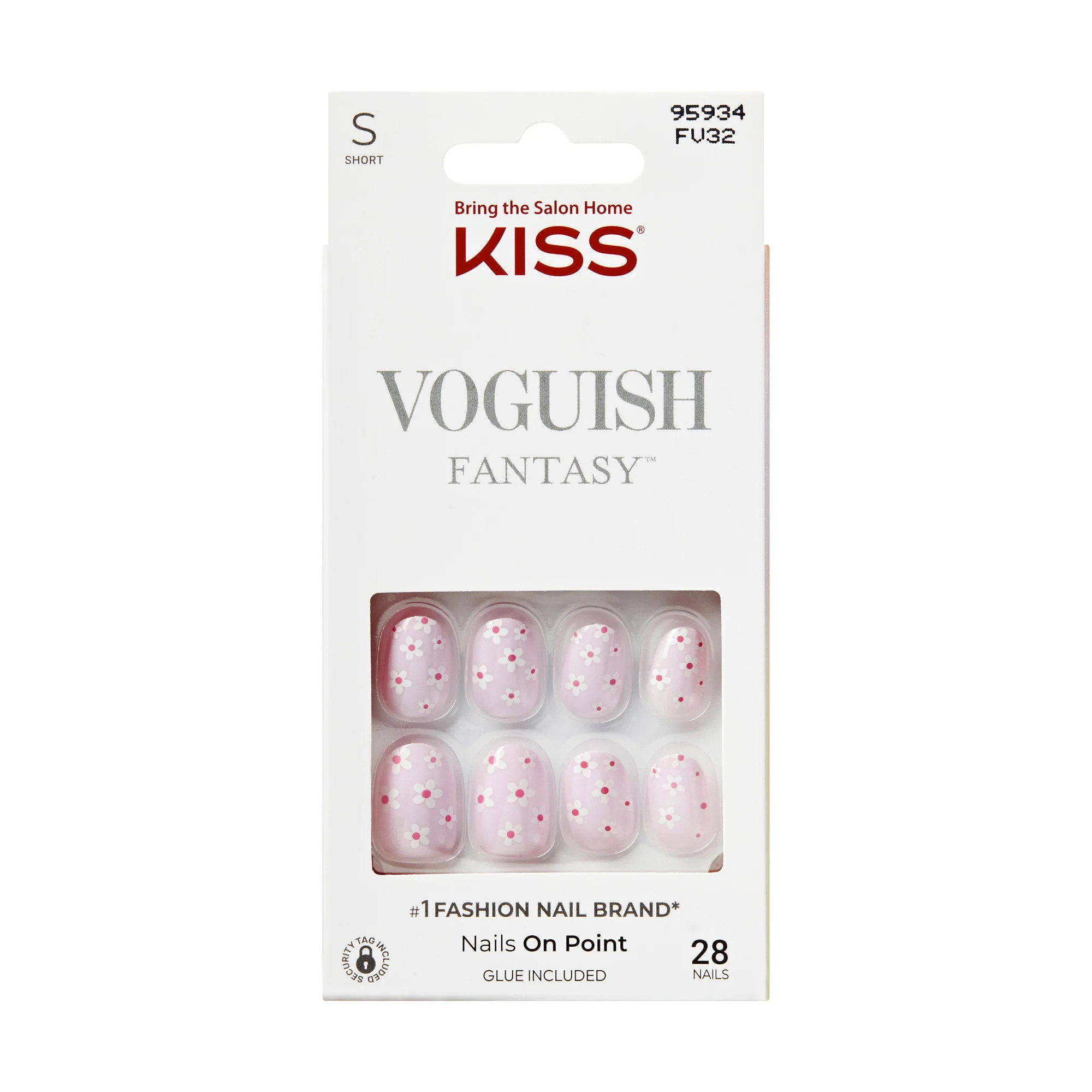KISS Voguish Fantasy Press on Nails, Luminary, Pink, Short Oval, 28 Count | Walmart (US)