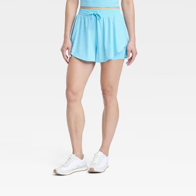 Women's Woven High-Rise Flutter Shorts 3" - All In Motion™ | Target
