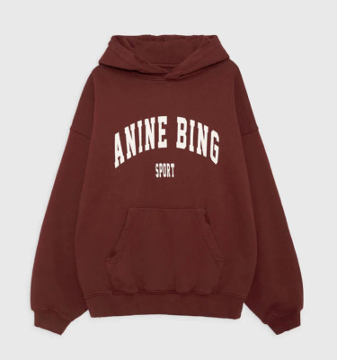 Anine Bing Sport Sweatshirt Harvey Dark Cherry Oversized Hoodie XXS,XS,S,M,L,XL  | eBay | eBay US