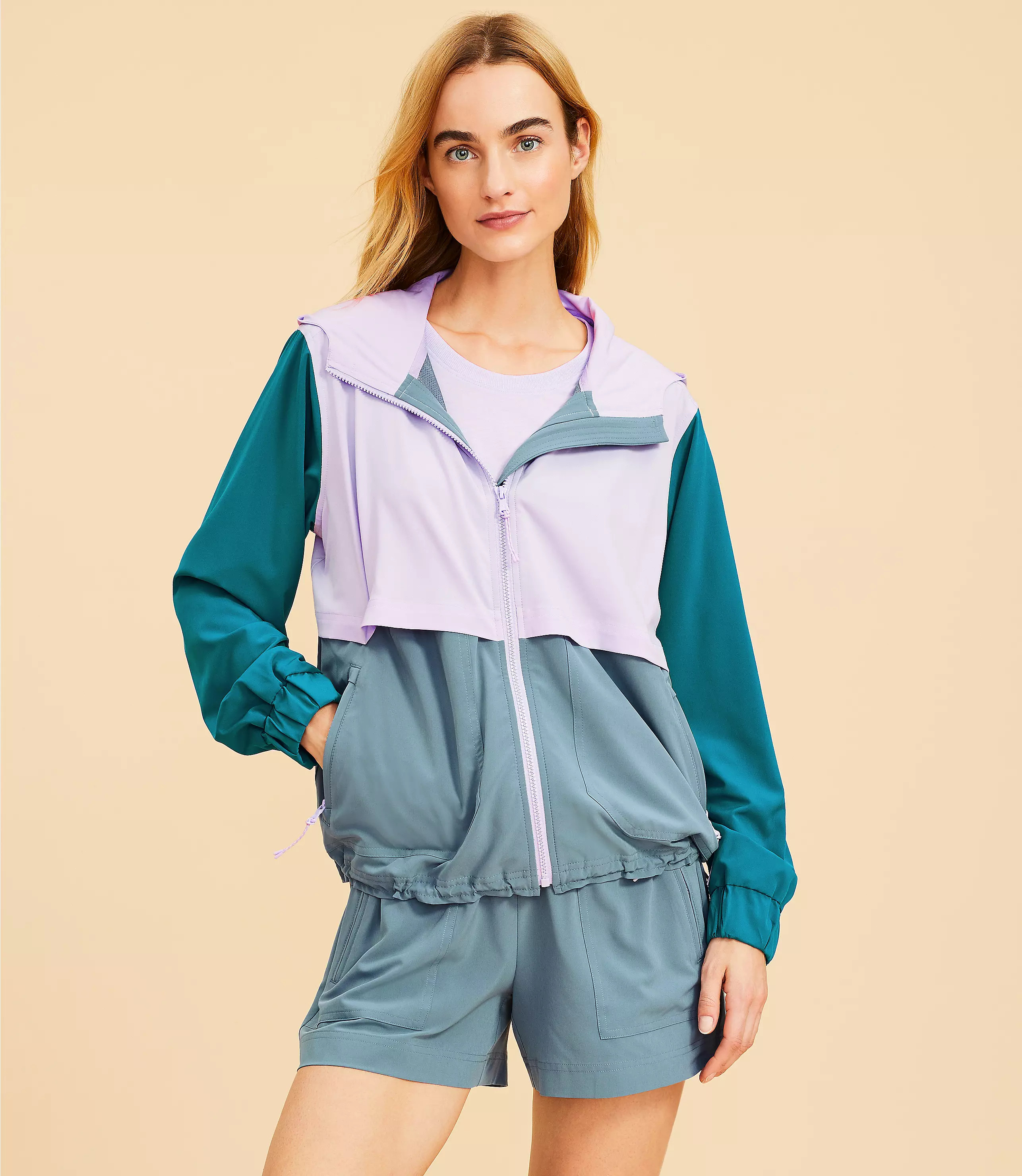 Lou & Grey Colorblock Wanderweave Windbreaker | LOFT