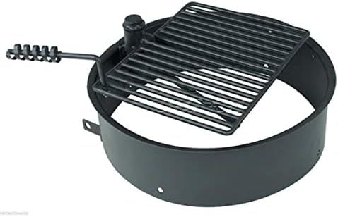 Titan Great Outdoors 32" Steel Fire Ring with Cooking Grate Campfire Pit Park Grill BBQ Camping T... | Amazon (US)