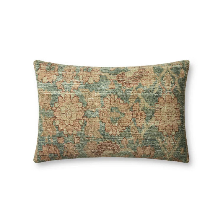 Angela Rose X Loloi Clay Teal / Terracotta Pillow | Wayfair North America