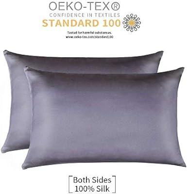Jocoku 100% Mulberry Silk Pillowcases Set of 2 for Hair and Skin and Super Soft and Breathable St... | Amazon (US)