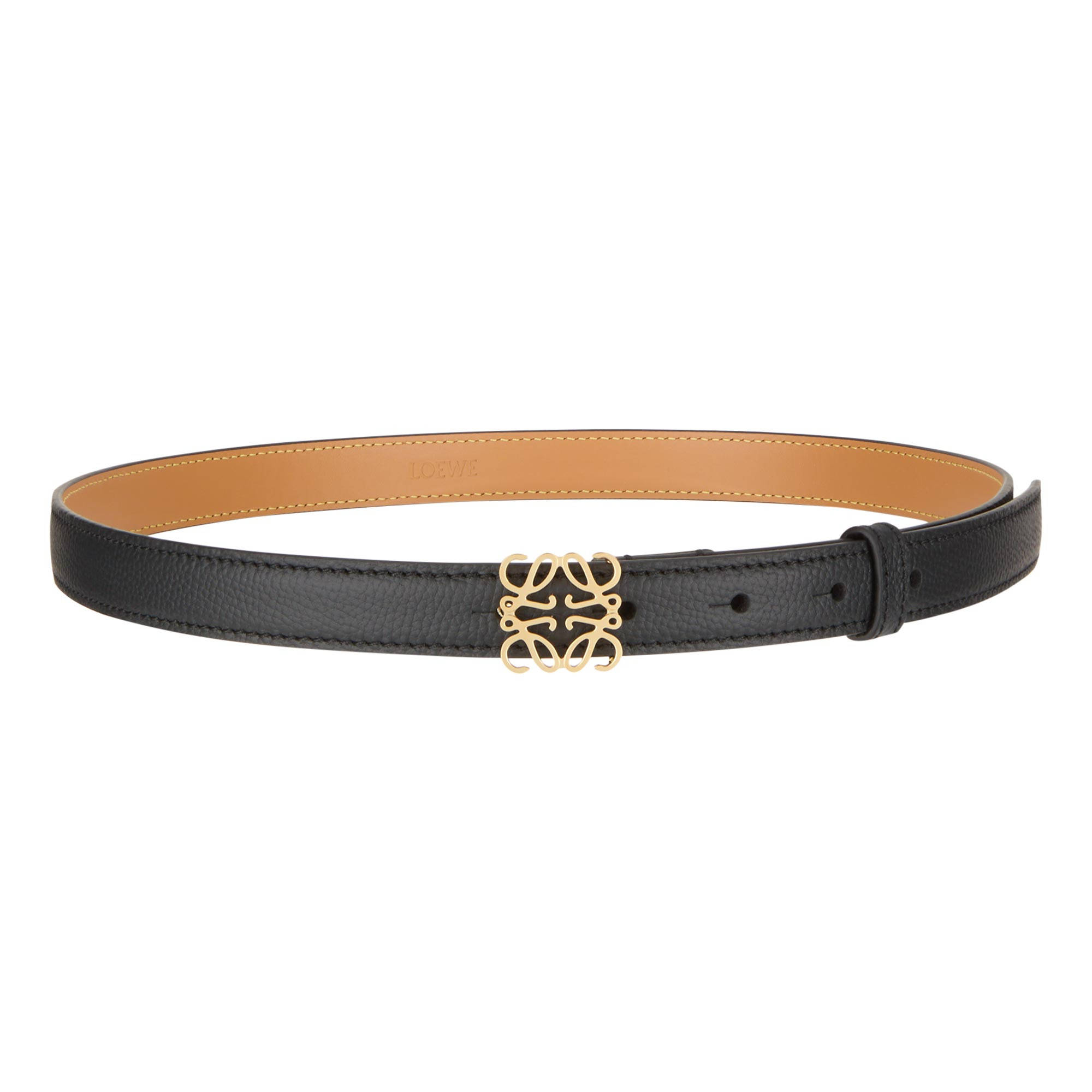 LOEWE Anagram Logo Leather Belt - Black | Brown Thomas (IE)
