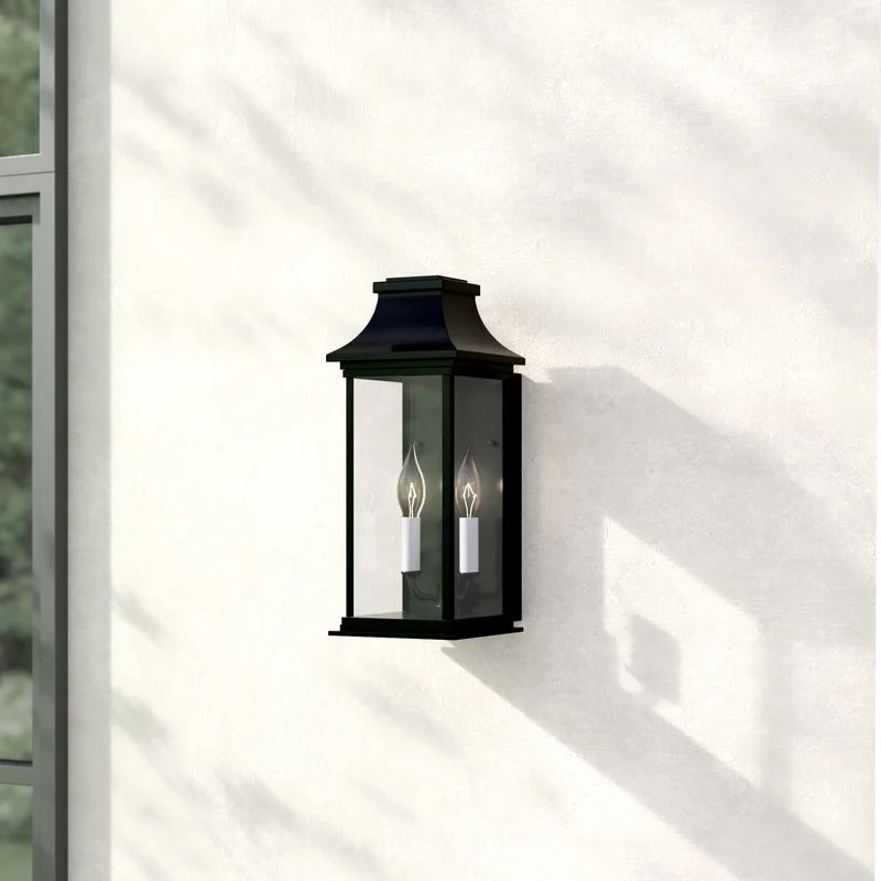 Sona Black 2 - Bulb 16.25" H Outdoor Wall Lantern | Wayfair Professional