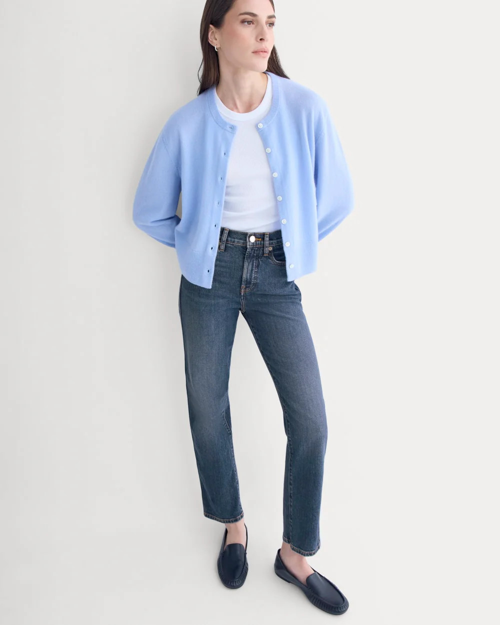 Everlane High-Rise Cigarette Jean In Light Vintage Indigo, Size 29, Cotton | Everlane