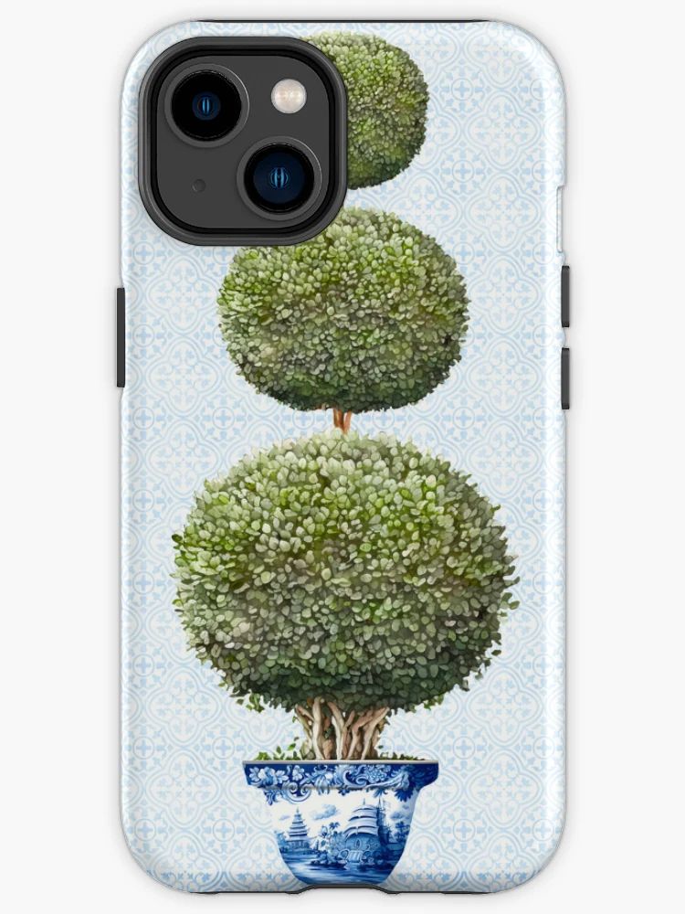 Topiary Tree And Chinoiserie A iPhone Case | Redbubble (US)