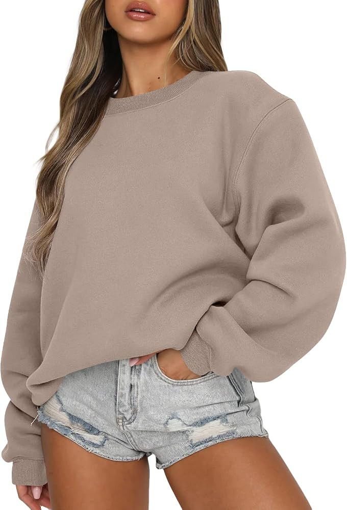 EFAN Womens Sweatshirts Oversized Crewneck Y2K Fleece Hoodies | Amazon (US)