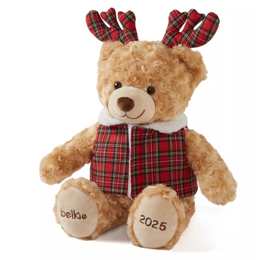 Bear hugs + cozy PJs. #BelkieTheBear #StuffedBear #TeddyBearLove #BearPajamas #BearPrintPJs 

#LTKBaby #LTKKids #LTKHoliday