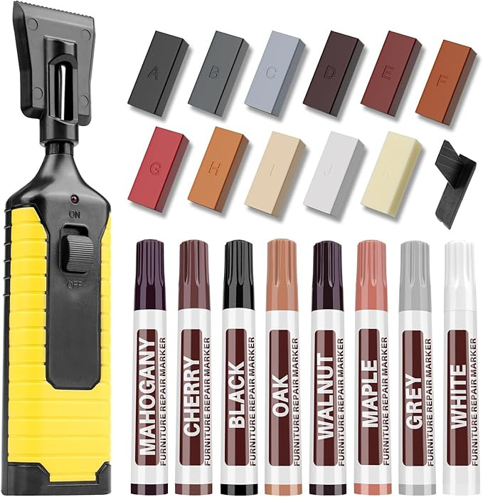 Vinyl Floor Repair Kit with Heat Pen - 11 Colors Hardwood Laminate Floor Wax Wood Furniture Touch... | Amazon (US)