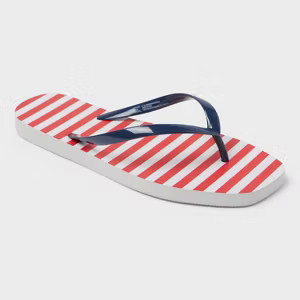 Women's Americana Palmer Square Toe Thong Flip Flops - Shade & Shore™ | Target