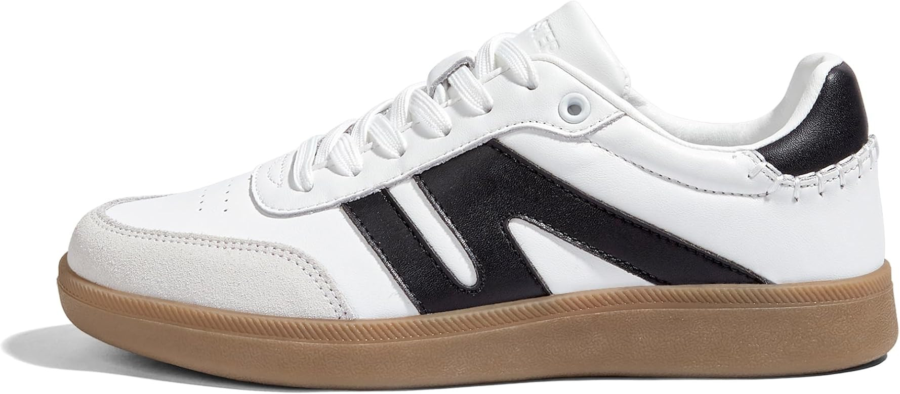 LUCKY STEP Women Classic Retro Gum Sole Fashion Sneakers Casual Tennis Skate Shoe Genuine Leather... | Amazon (CA)