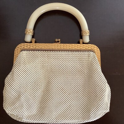 Vintage Cream Whiting & Davis Mesh Purse with Bakelite Handle  | eBay | eBay US