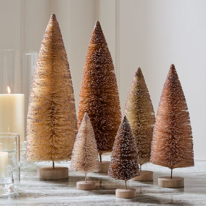 Bottlebrush Tabletop Trees (Set of 6) - Neutral | West Elm (US)