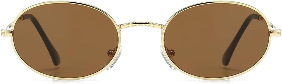 Dollger Oval Sunglasses for Women Vintage Metal Frame Glasses Anti Reflective Retro Eyeglasses Un... | Amazon (US)