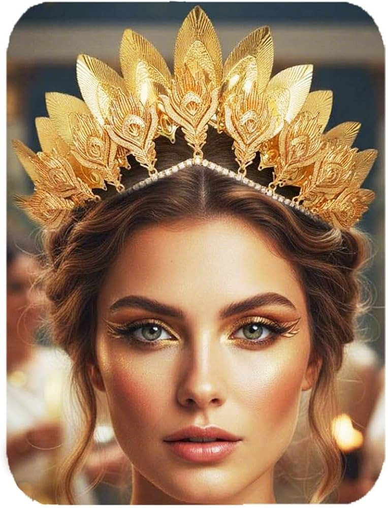 CAKURE Leaf Crown Gold Greek Goddess Crowns Headpiece Festival Hair Accessories for Women | Amazon (US)