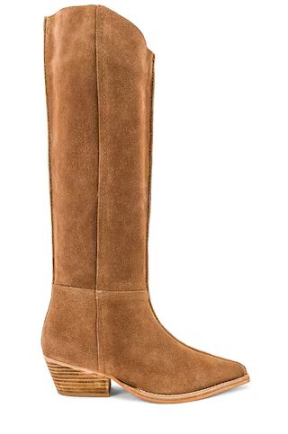 Free People Sway Low Slouch Boot in Tan from Revolve.com | Revolve Clothing (Global)