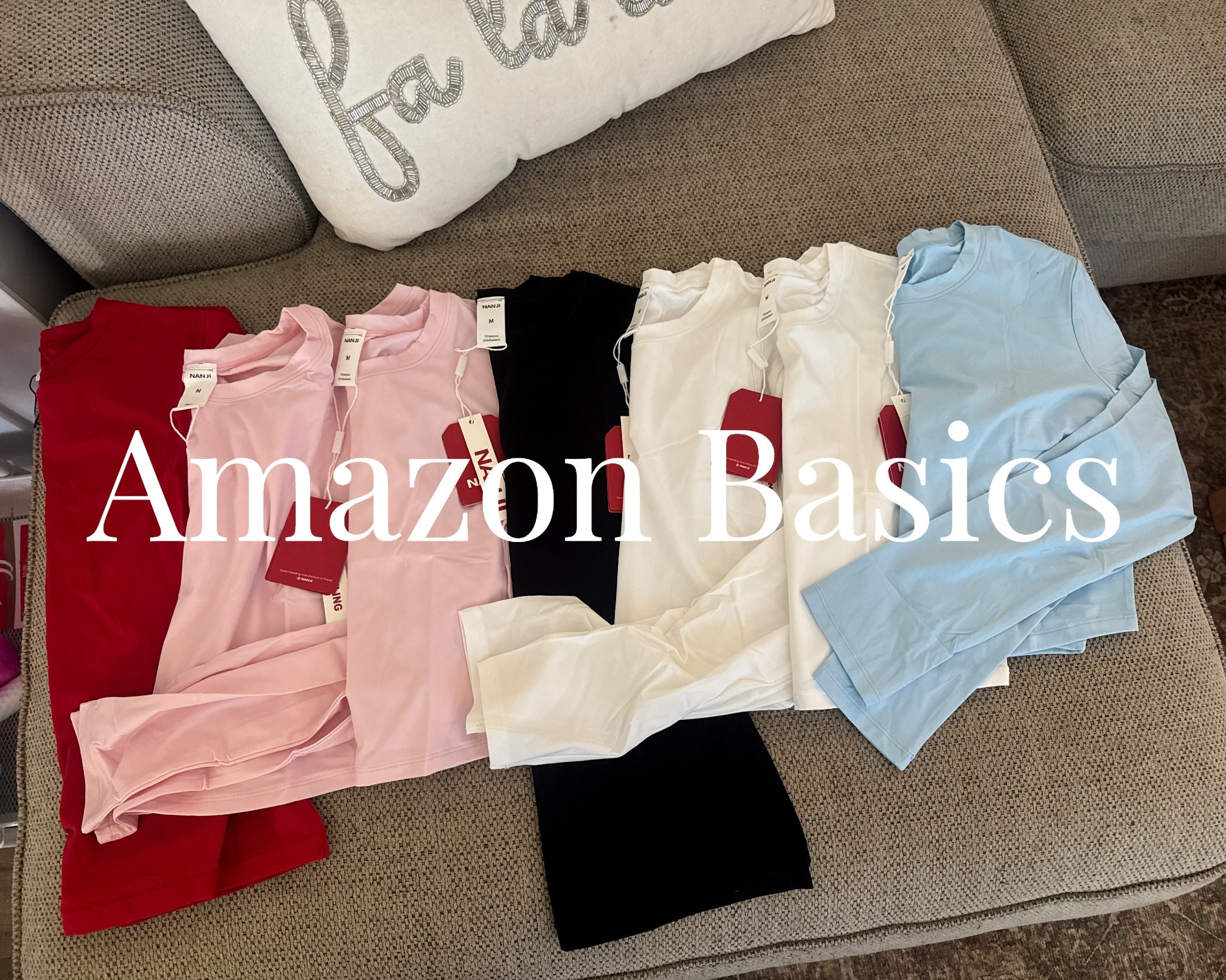 Amazon basics - buttery sock and SO affordable! Under $20 for long sleeves and under $10 for the cropped tees! 

#LTKootd #LTKSaleAlert #LTKActive
