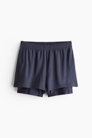 DryMove™ Double-layered Running Shorts - Light beige - Ladies | H&M US | H&M (US + CA)
