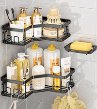 MAXIFFE Shower Caddy Organizer, 3-Pack Corner Shower Caddy Organizer Shelves Storage Rack Accesso... | Amazon (US)