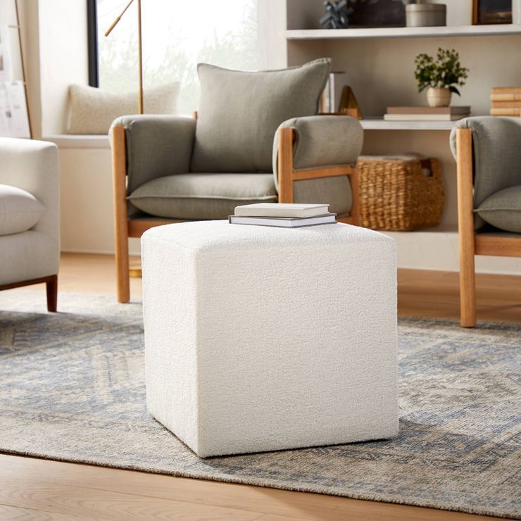 Lynwood Square Upholstered Cube - Threshold™ designed with Studio McGee | Target