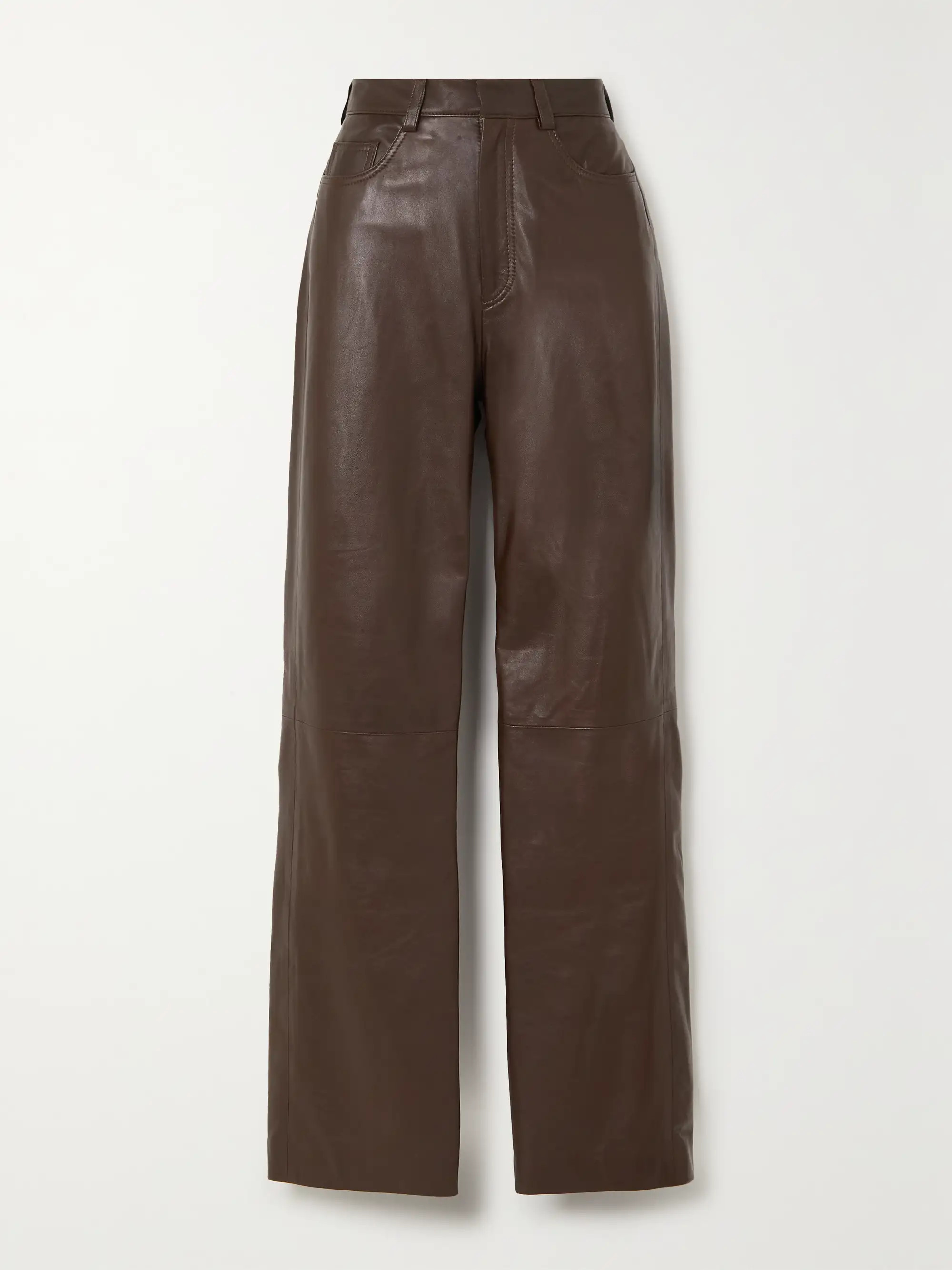 Yeal leather straight-leg pants | NET-A-PORTER (US)