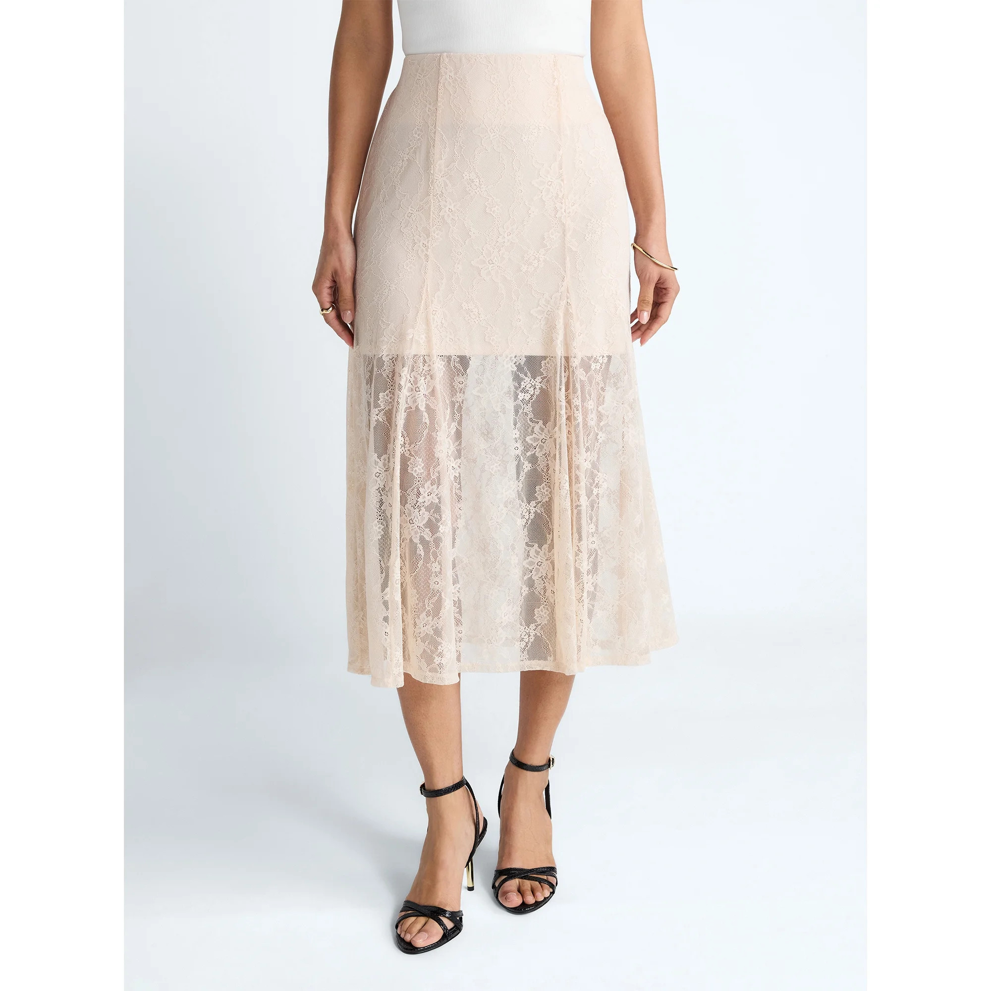 Devil Wears Prada Scoop Collection Women's Lace Maxi Skirt, Sizes XS-XXL | Walmart (US)