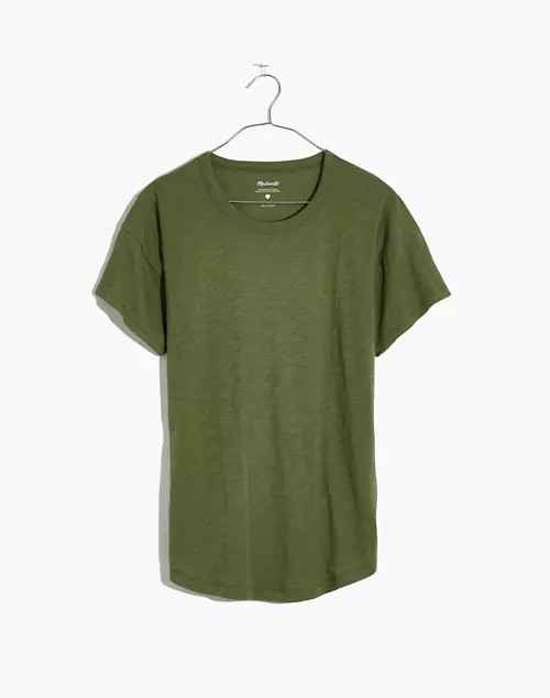 Whisper Cotton Rib-Crewneck Tee | Madewell