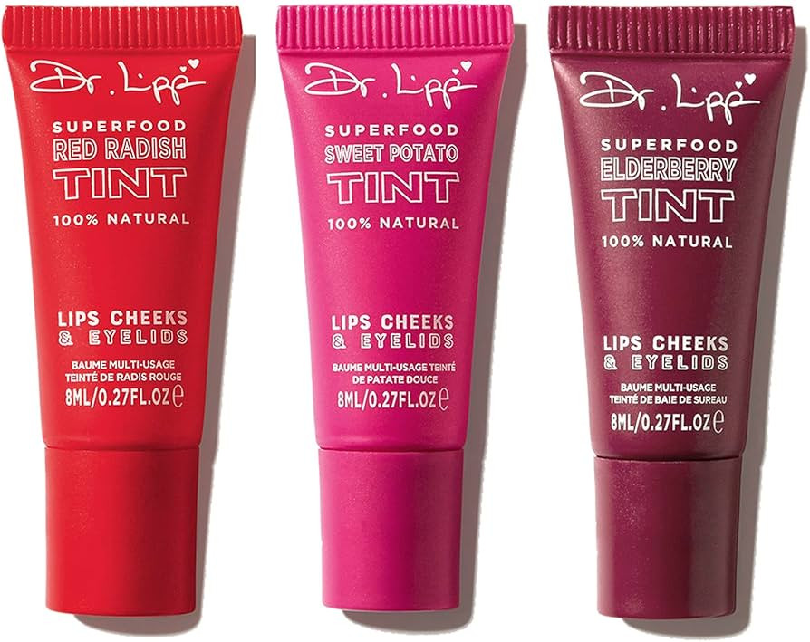 DR. LIPP Superfood Tints. 4-In-ONE. Lip Gloss, Lip Tint, Cheek Blush, Tinted Eye Gloss. 100% natu... | Amazon (UK)