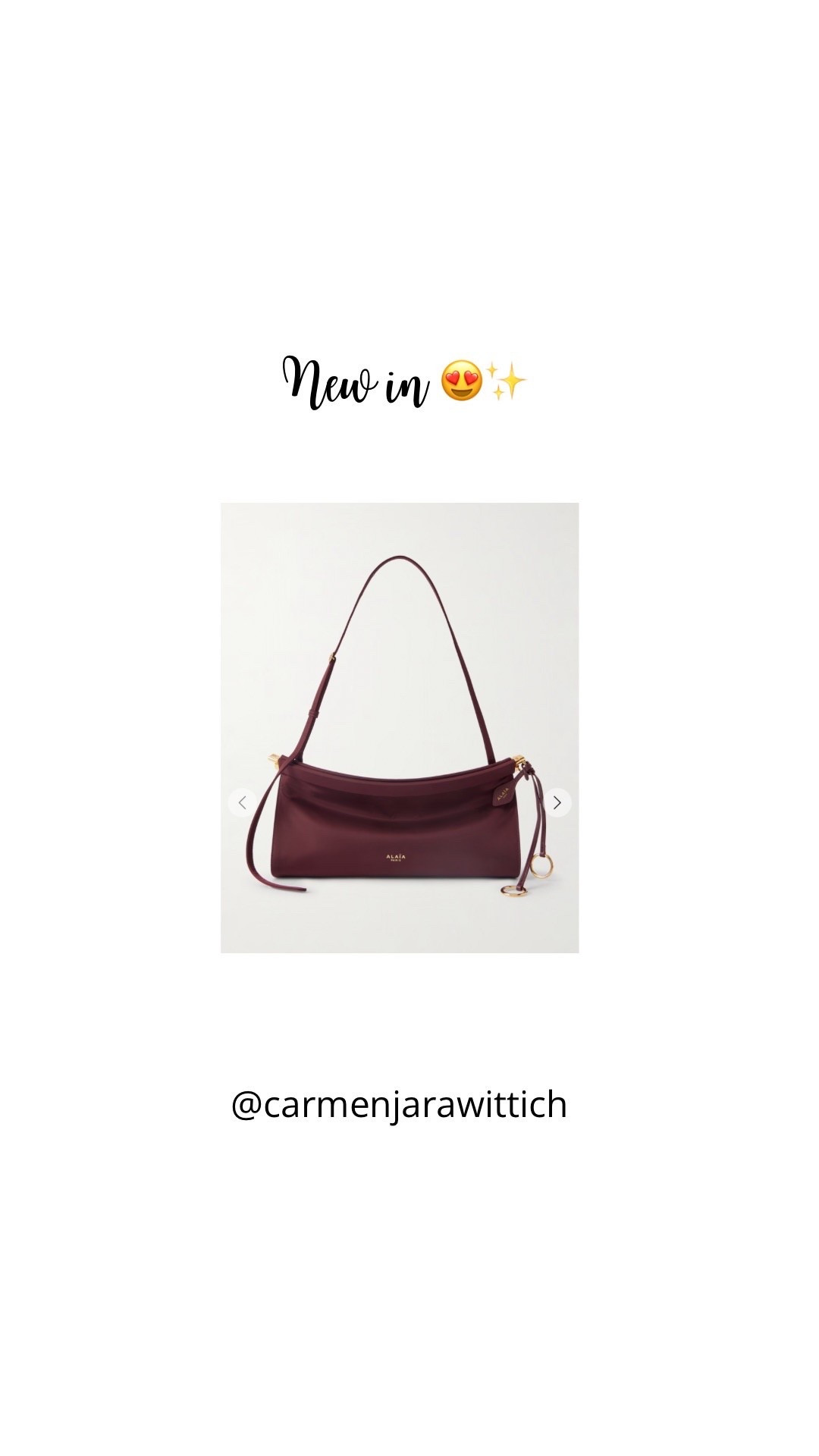 New in 😍 isn’t she pretty 🤩 

#newin #ltkfestive #ltkitbag #burgundy #ltkwinter #carmenjarawittich #ltkluxury #alaiabag #ltkseasonal

#LTKgiftguide #LTKbag #LTKdeutschland
