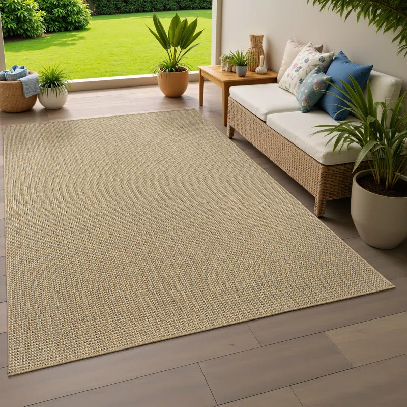 Eliana Indoor / Outdoor Area Rug in Light Brown | Wayfair North America