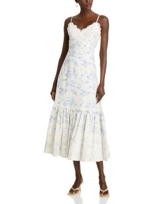 Lace Trim Midi Dress - Exclusive | Bloomingdale's (US)