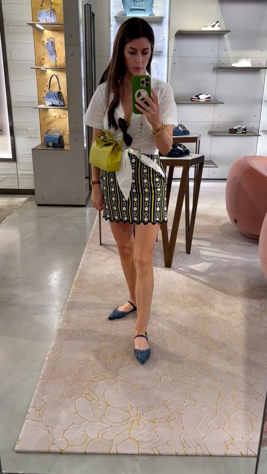 I’m wearing a size 6 in my blouse and a size 2 and the skirt. I really like these blue flats!￼

#LTKOver40 #LTKSaleAlert #LTKootd

#LTKdayinmylife #LTKootd #LTKOver40