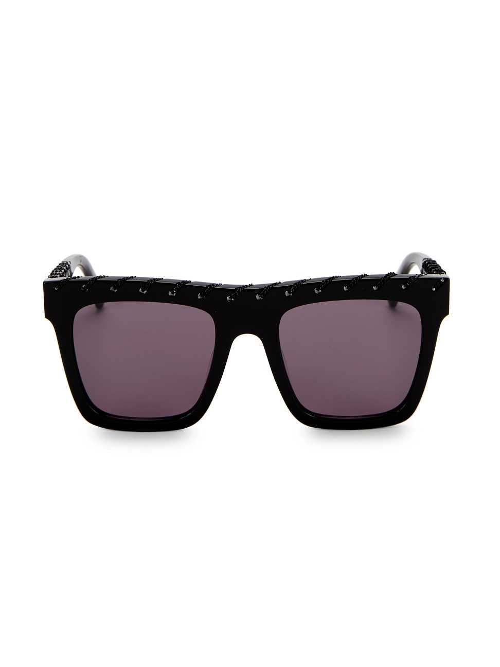 Stella McCartney Women's Falabella 51MM Flat Top Sunglasses - Black | Saks Fifth Avenue
