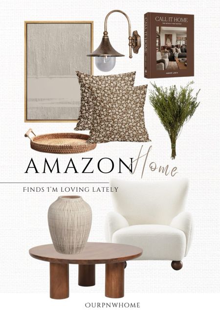 Latest Amazon finds I’m loving for the home!

White armchair, ivory accent chair, round coffee table, dark wood coffee table, circular coffee table, vintage wall sconce, faux greenery, coffee table book, home design book, abstract wall art, geometric wall art, textured vase, neutral vase, moody home, modern traditional home, Amazon home, floral throw pillows, brown accent pillows, vintage home

#LTKSeasonal #LTKStyleTip #LTKHome