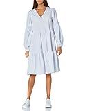 The Drop Women's Jade Loose Balloon Long Sleeve Tiered Poplin Dress, Arctic Blue, XS | Amazon (US)