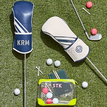 Sporty Stripe Golf Driver Club Cover | Mark and Graham