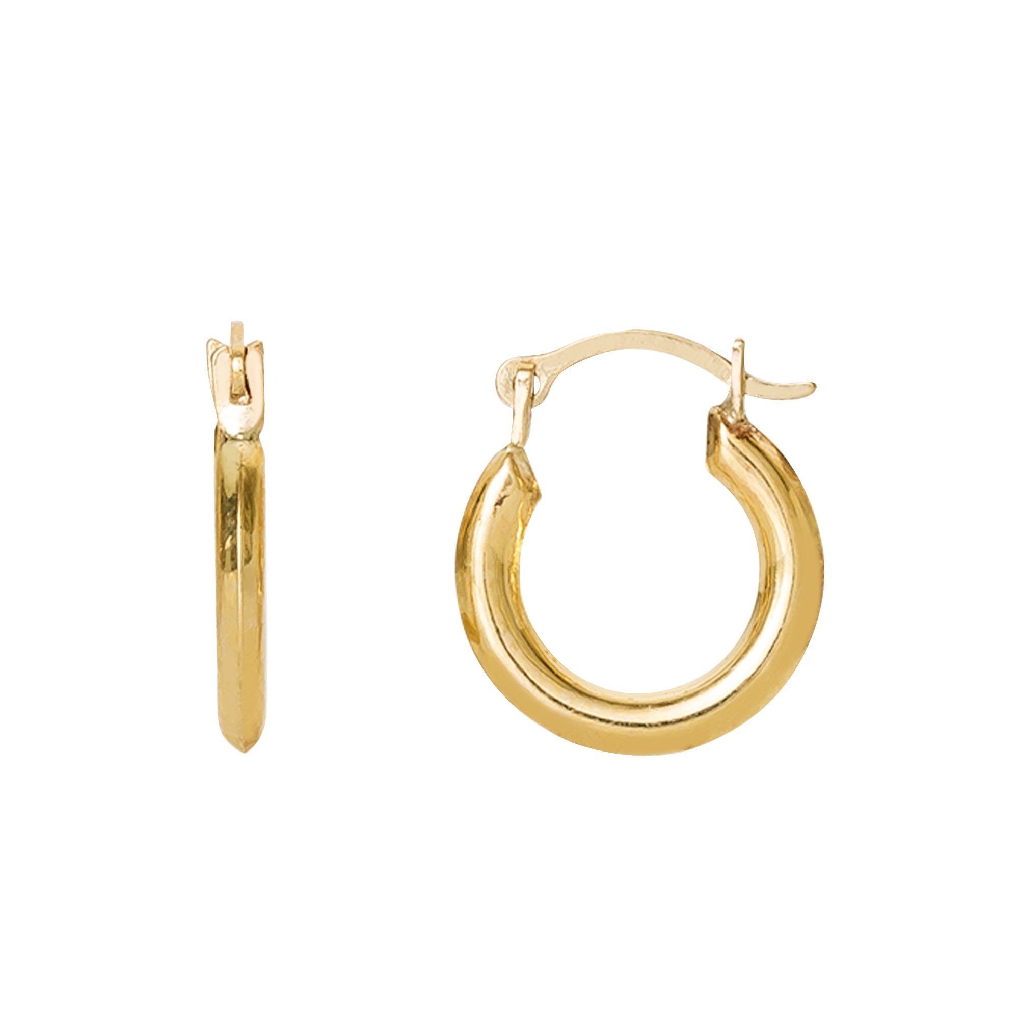 Kids Collection 14kt Yellow Gold Small Hoop Earrings For Girls | Walmart (US)