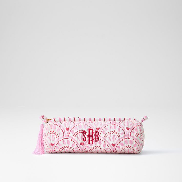Block Print Quilted Cosmetic Pouch | Mark and Graham