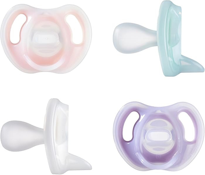 Tommee Tippee Ultra-Light Silicone Pacifier, 0-6 Months, Symmetrical One-Piece Design, BPA-Free S... | Amazon (US)