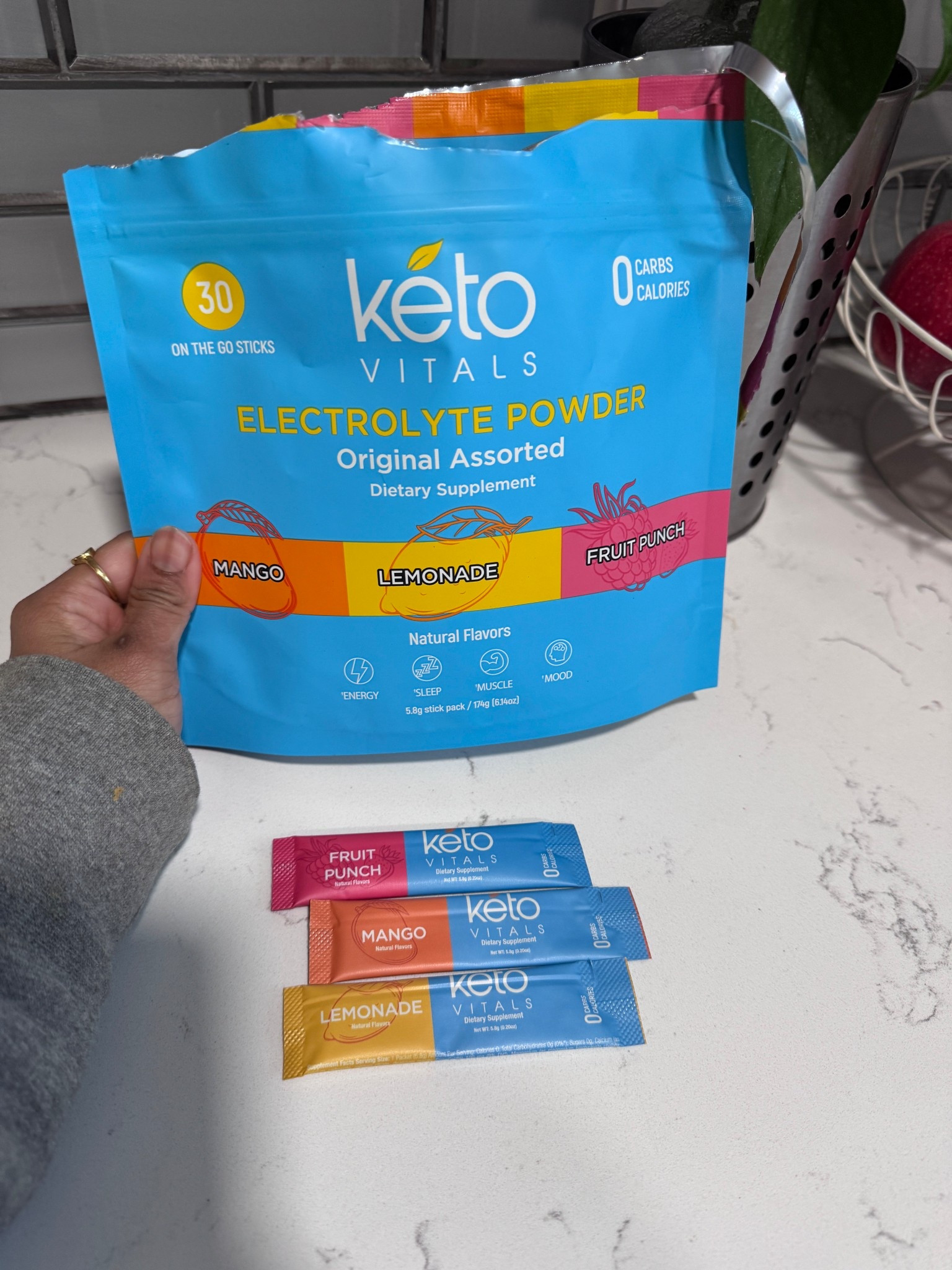Love this electrolyte drink, 30 sticks , sugar free ,natural flavors- keto vitals 👌🏽

#LTKselfcare #LTKdayinmylife #LTKmomlife