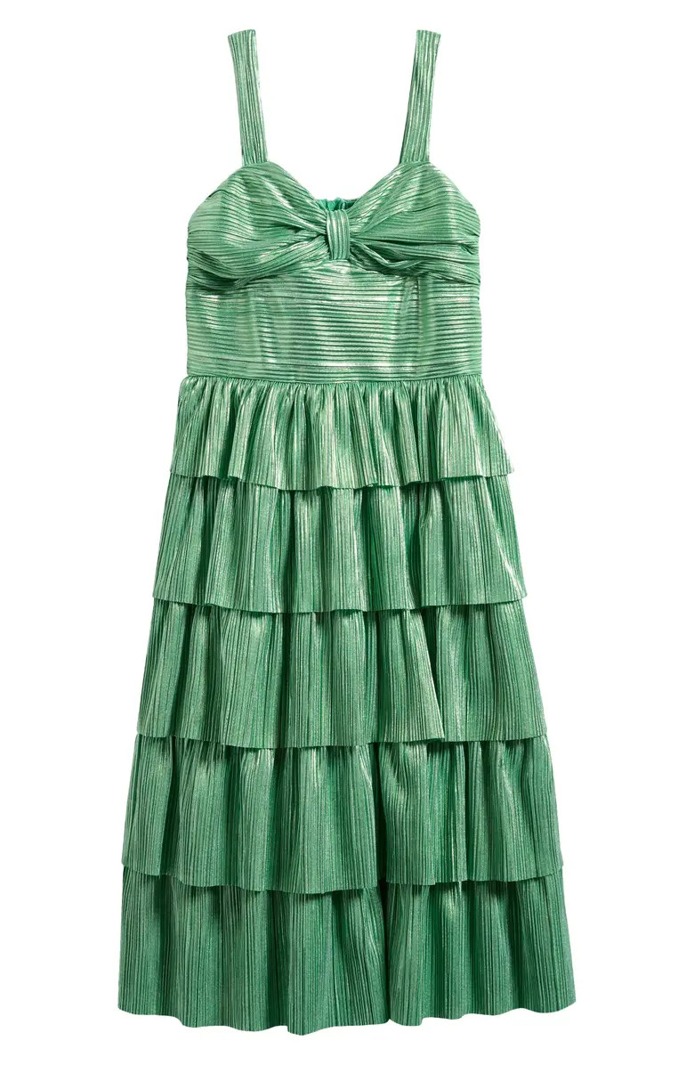 Kids' Plissé Tiered Maxi Dress | Nordstrom