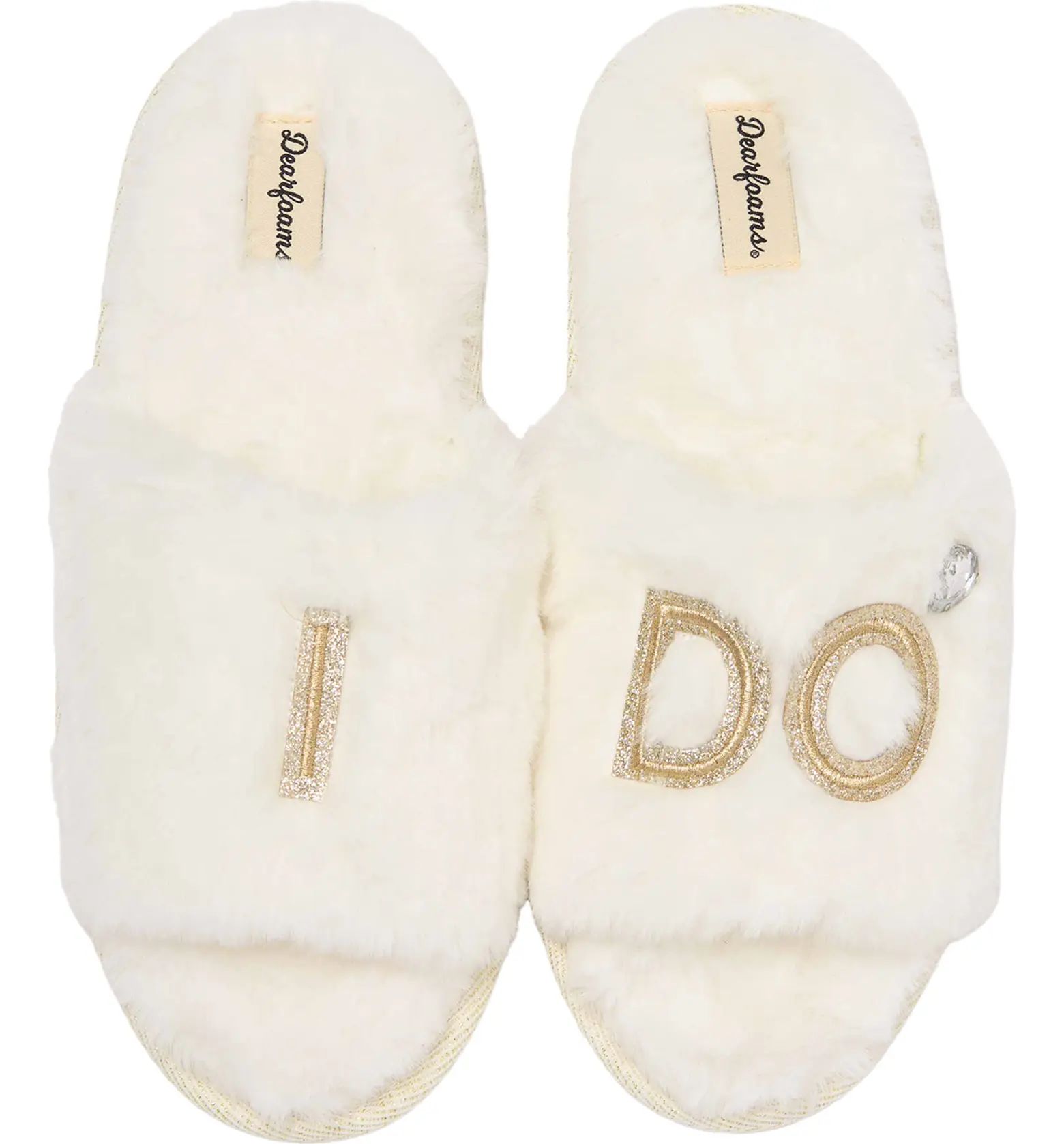 DEARFOAMS Lane Faux Fur Bridal Slide Slipper | Nordstromrack | Nordstrom Rack