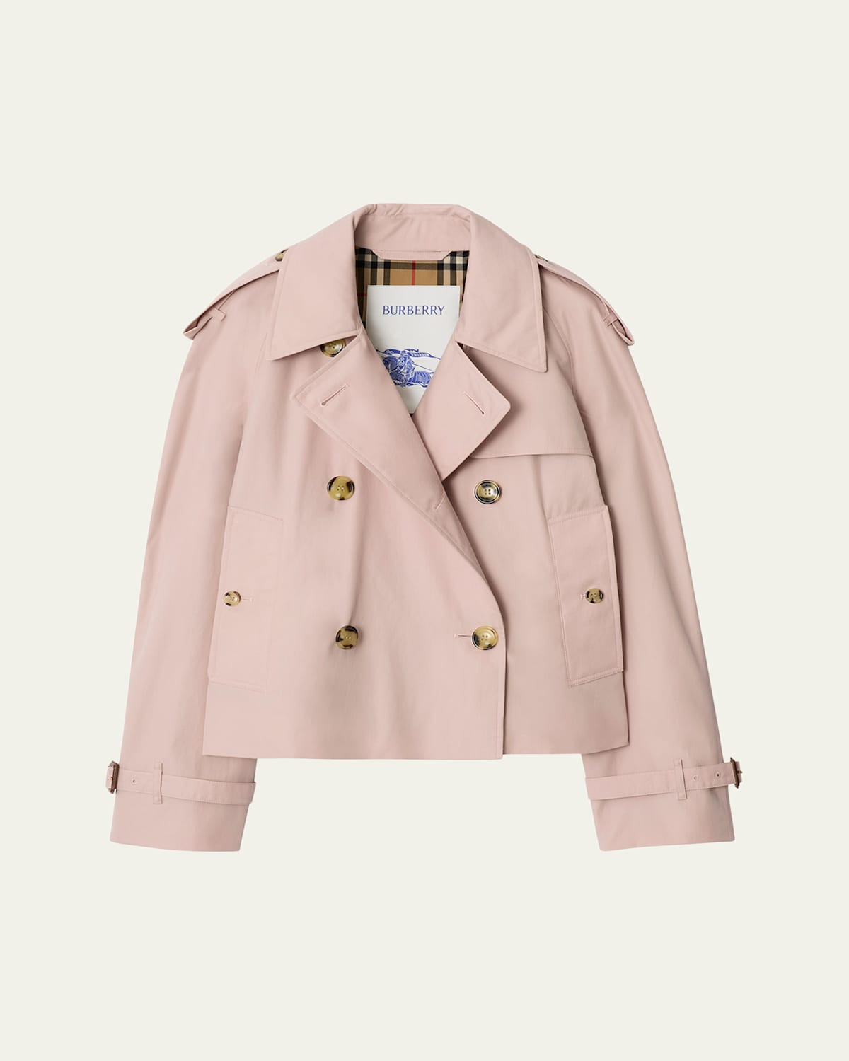 Haltye Cropped Gabardine Trench Jacket | Bergdorf Goodman