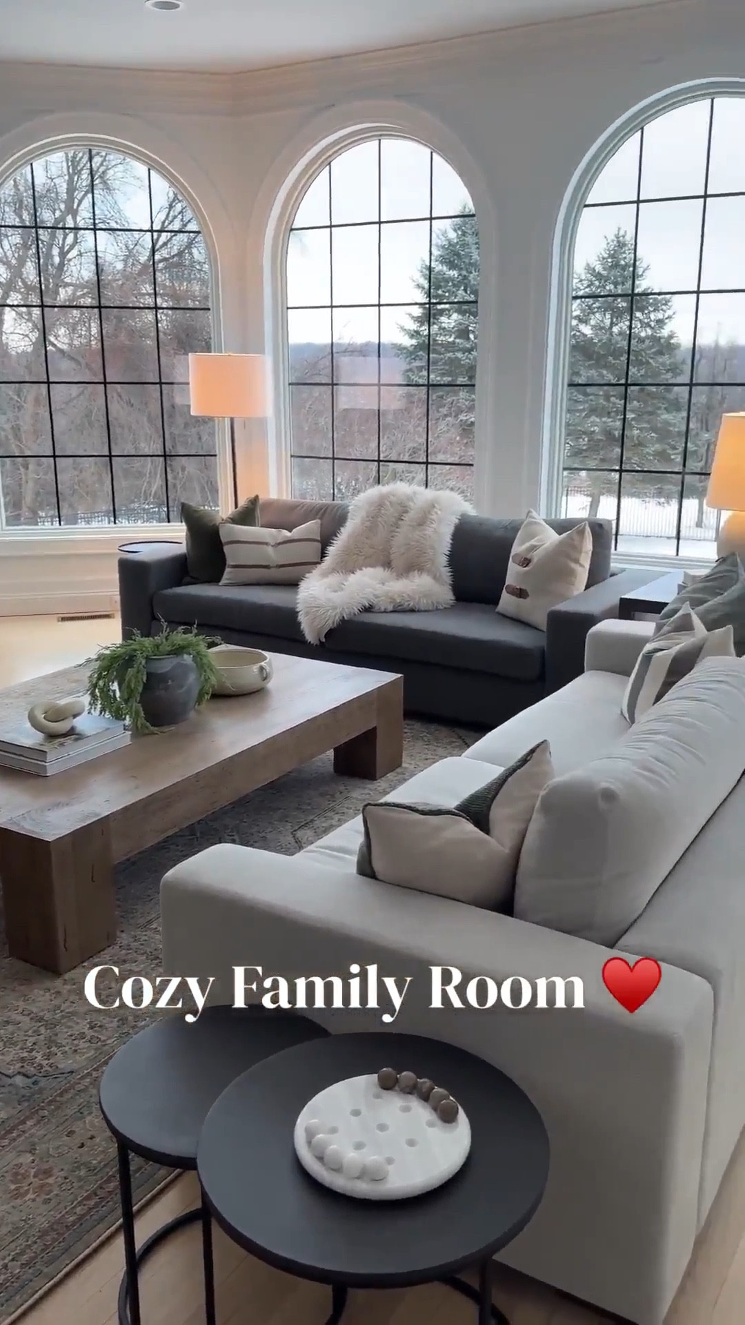 Winter decor for a cozy family room! Love our coffee table, our sofas are super comfortable and durable, the blankets and pillows are cozy as can be! #LTKWatchNow



#LTKHome #LTKSeasonal #LTKHoliday